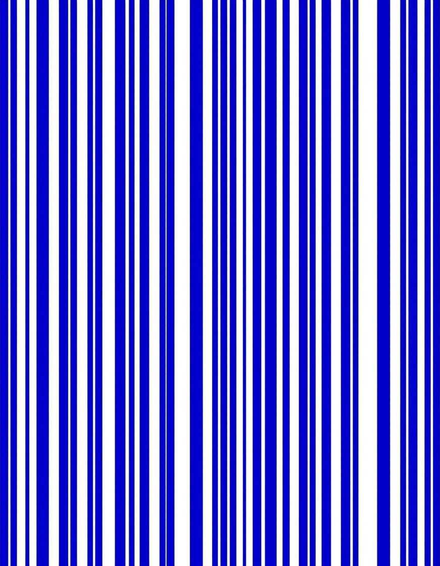 Classic Blue White Vertical Stripe Rug