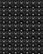 Chic White Florals On Black Background Rug