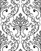 Classic Floral Scrollwork Pattern Rug