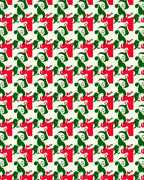 Whimsical Rudolph 2 Tone Design Rug