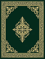 Emerald Gold Ornate Medallion Frame Rug