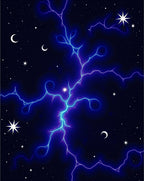 Cosmic Lightning Pattern Rug