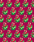Festive Red Berry Potted Plant Rug