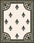 Ornate Fleur de Lis Classic Motif Rug