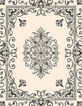 Elegant Floral Scrollwork Decorative Rug