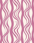 Flowing Pink Abstract Pattern Rug