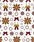 Maroon Gold Floral Motif Design Rug
