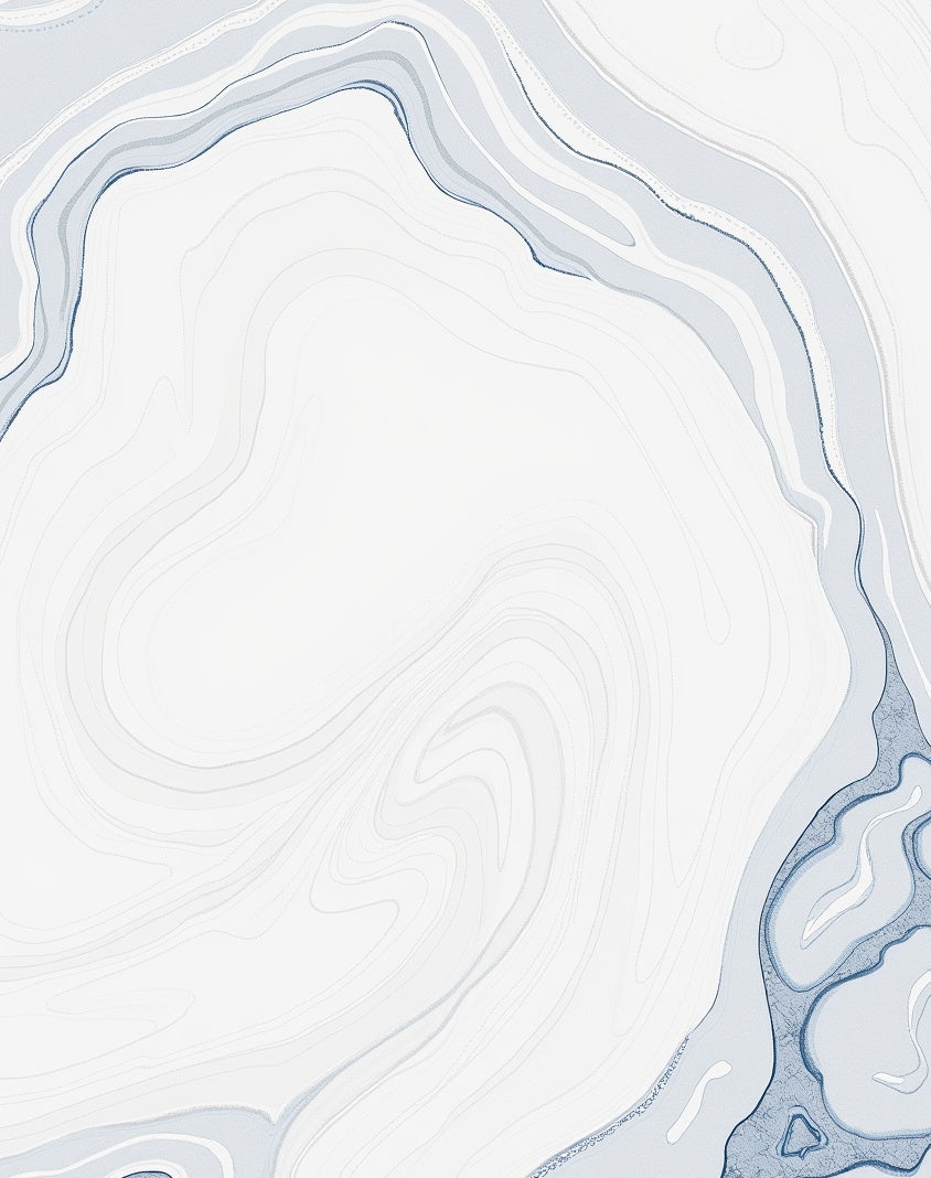 Abstract Blue Marble Swirl Design Rug