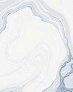 Abstract Blue Marble Swirl Design Rug
