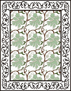 Vintage Floral Vine Pattern Rug