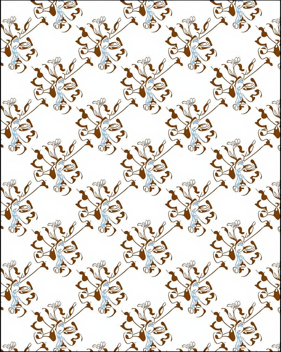Abstract Floral Swirl Pattern Rug