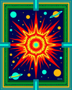 Vibrant Sun Burst Cosmic Explosion Rug