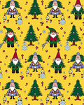 Happy Gnomes Christmas Trees Pattern Rug