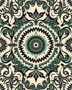 Intricate Floral Medallion Pattern Rug