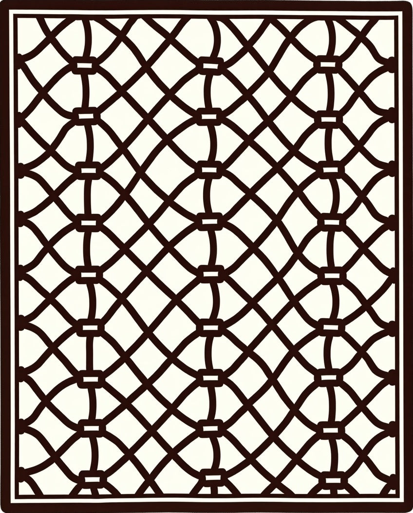 Interlocking Lattice Pattern Rug