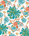 Tropical Floral Wave Pattern Rug