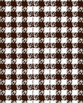 Brown White Checkered Pattern Rug