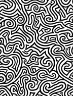 Abstract Black White Swirl Pattern Rug