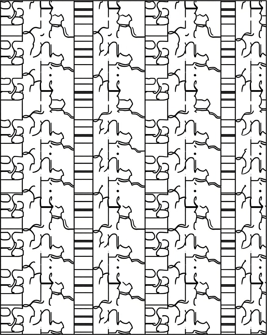 Abstract Organic Contour Stripes Rug