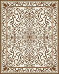 Intricate Floral Scrollwork Pattern Rug