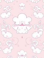 Cute Cloud And Swirl Pattern Rug