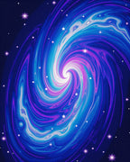 Cosmic Swirl Galaxy Pattern Rug