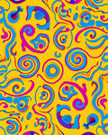 Vibrant Swirling Abstract Pattern Rug