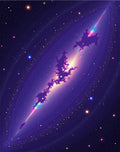 Galactic Nebula Abstract Fractal Pattern Rug
