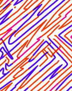 Vivid Abstract Zigzag Lines Rug
