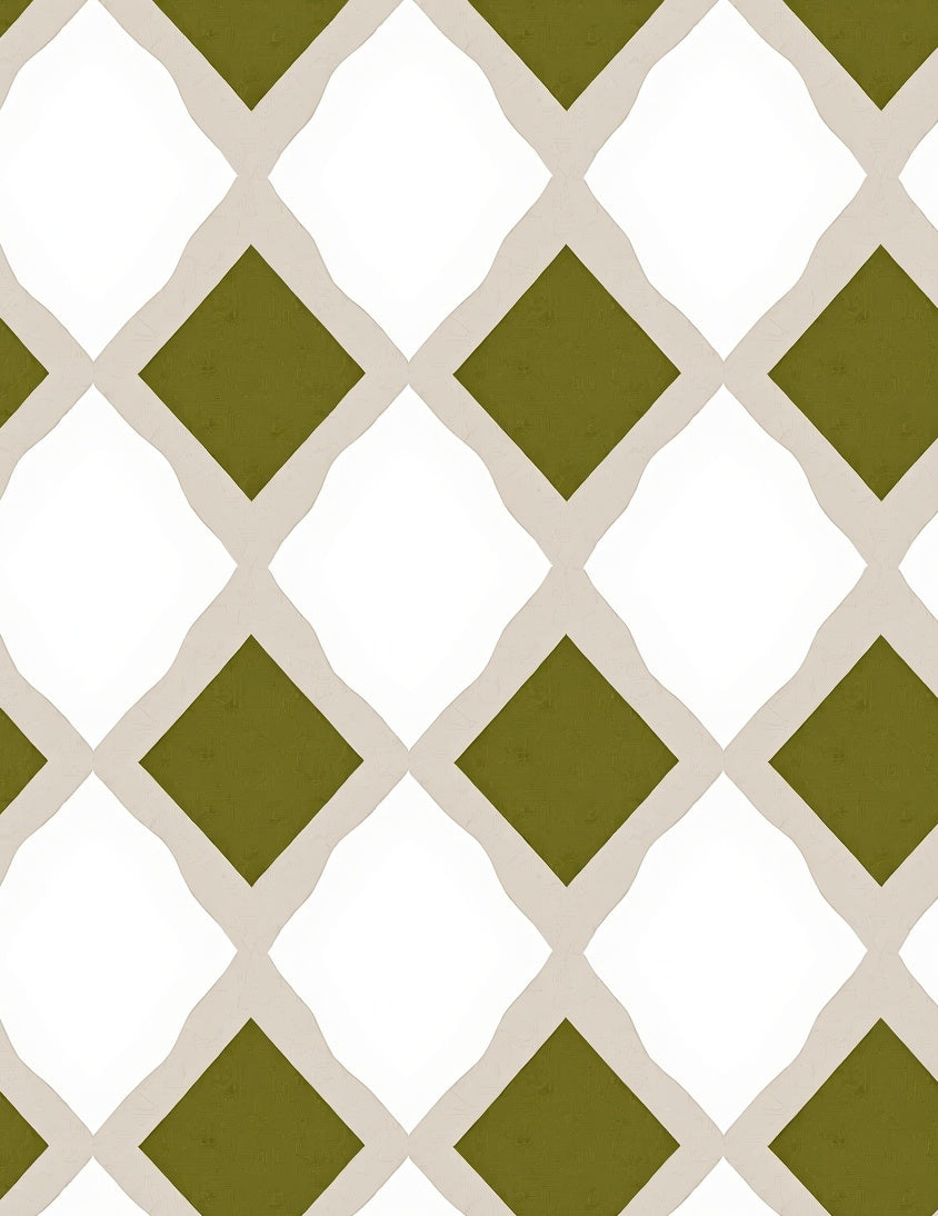 Geometric Diamond Pattern Rug