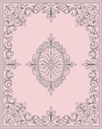 Elegant Floral Scrollwork Design Rug