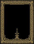 Ornate Golden Border Design Rug