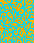 Sunny Yellow Swirls Leaves Pattern Rug