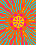 Radiant Sun Burst Pattern Rug