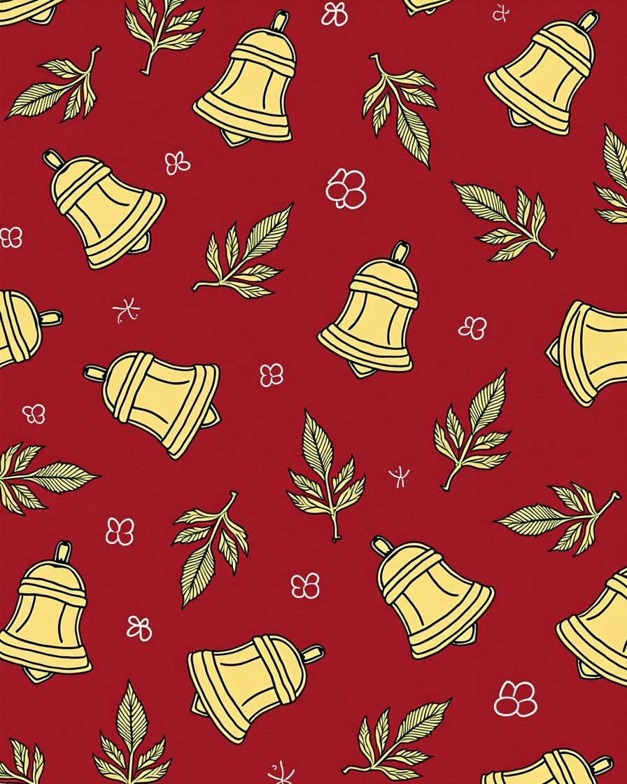 Bell Leaf Festive Pattern Design Rug
