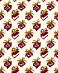 Gift Wrapped Pattern With Gold Bows Rug