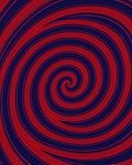 Crimson Swirl Dynamic Line Art Rug