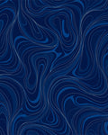 Wavy Blue Swirl Pattern Rug