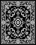 Ornate Floral Damask Pattern Rug