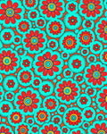 Retro Floral Abstract Pattern Rug