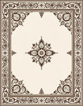 Ornate Floral Scrollwork Classic Design Rug