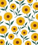 Yellow Sunflower Garden Pattern Rug