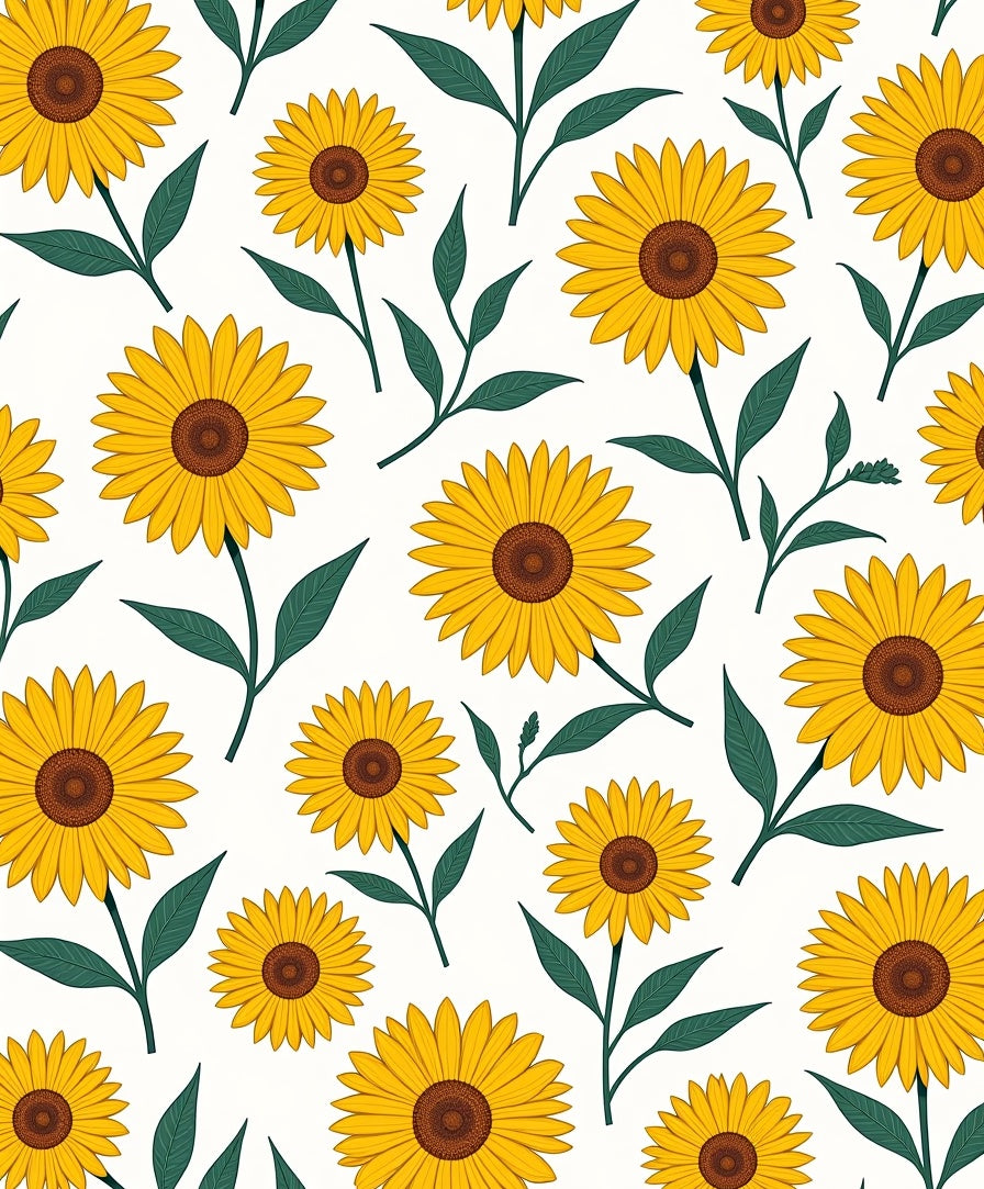 Yellow Sunflower Garden Pattern Rug