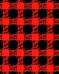 Bold Red Tartan Graphic Pattern Rug