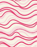 Pink Wave Organic Pattern Rug