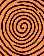 Orange and Purple Swirl Patternctrl63 Rug