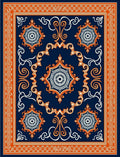 Ornate Medallion And Border Design Rug