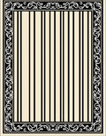 Ornate Striped Frame Design Rug
