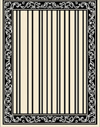 Ornate Striped Frame Design Rug