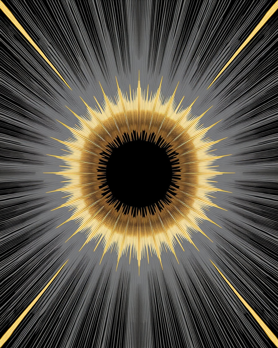 Radiant Sunlight Burst Pattern Rug
